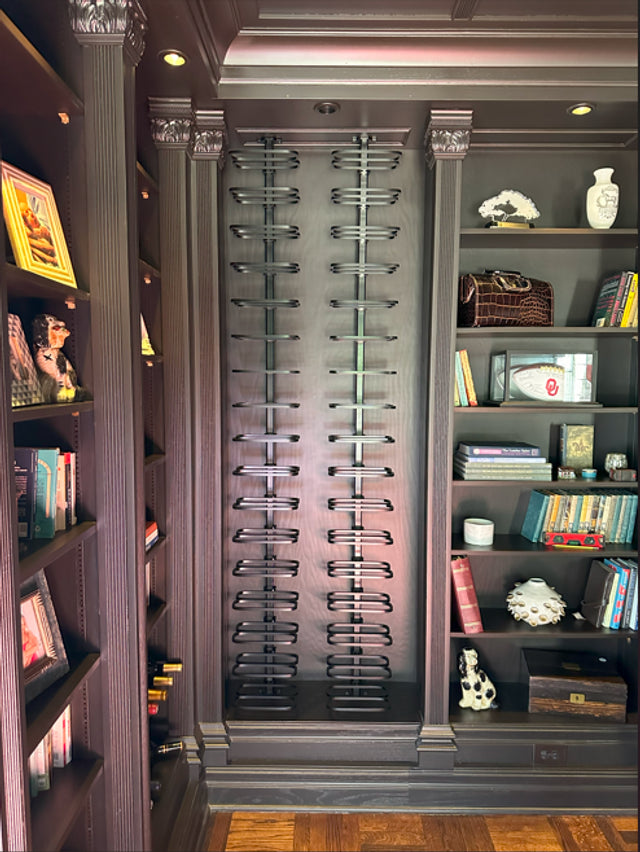 Urban Ironcraft Floor to Ceiling Wine Racks - Double Bottle Label Facing Pillar Series | Space-Saving Wine Storage for Home, Bar, or Restaurant | Perfect for Wine Collectors and Entertaining Guests