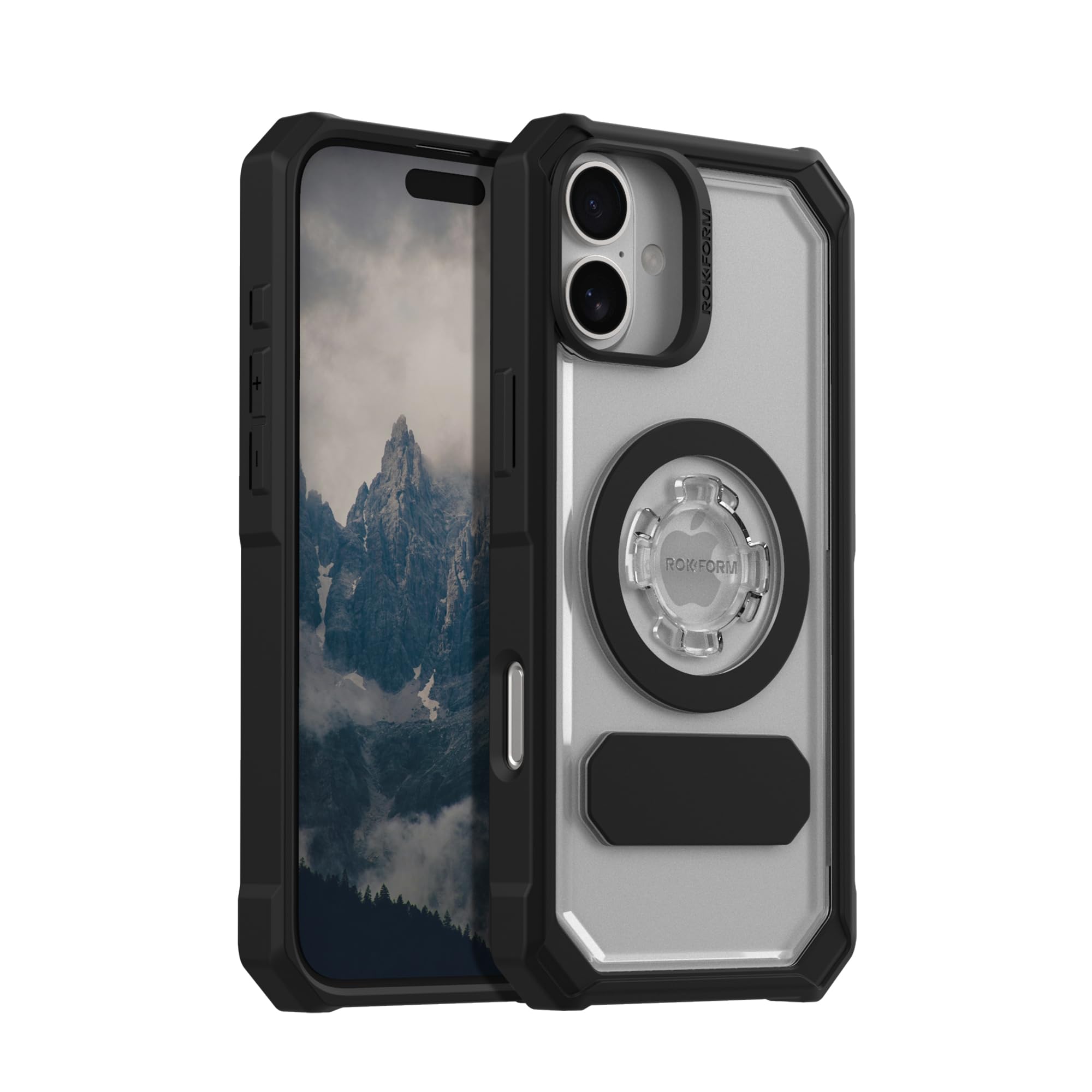 Rokform Crystal Series Magnetic Clear iPhone 16 Plus Case with RokLock Twist Lock Technology | Drop Tested Protective Cover | Perfect for Outdoor Adventures, Work & Daily Use