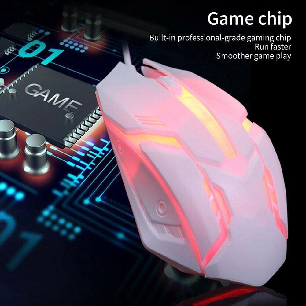USB Wired Gaming Mouse 5500 DPI - 7 Programmable Buttons, LED Backlit, Ergonomic Design for PC & Laptop - Perfect for FPS, MOBA & Esports Gaming