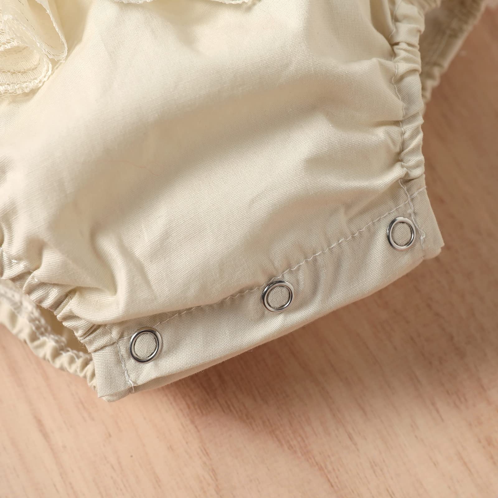CIYCUIT Baby Girl Lace Romper - Boho Style Newborn Photography Outfits - Perfect for Baby Showers, Christenings & Photo Shoots