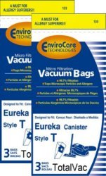 Eureka Style T Vacuum Bags by Envirocare - 6 Pack | Compatible with Eureka Vacuums | Perfect for Home Cleaning & Pet Hair Removal