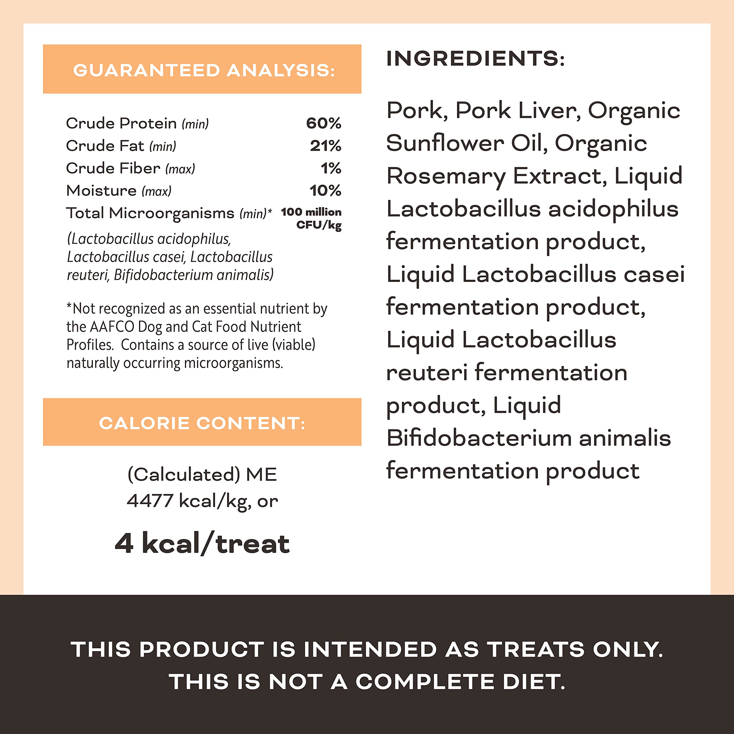 Primal Freeze Dried Pork Liver Dog Treats with Probiotics - Grain Free, Crunchy Training Snacks for Small & Large Dogs - 1.5 oz Bag - Perfect for Obedience Training & Reward-Based Learning