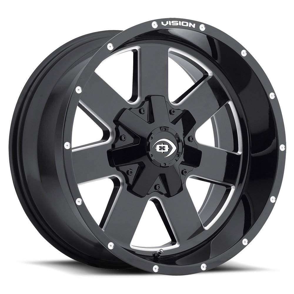 **18x9 Inch ARC Wheels - 127 ET12, 106.2mm C/B, Gloss Black Milled Spoke Rims - Perfect for Off-Road Trucks & SUVs**