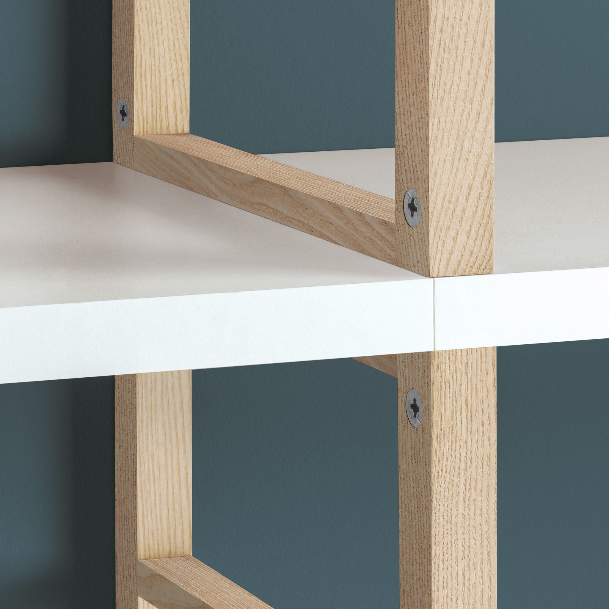 MAXX Modern Corner Shelving Unit - 3 Tier 5 Shelf Storage Organizer for Living Room, Bedroom, or Office - Space Saving Furniture for Home Decor