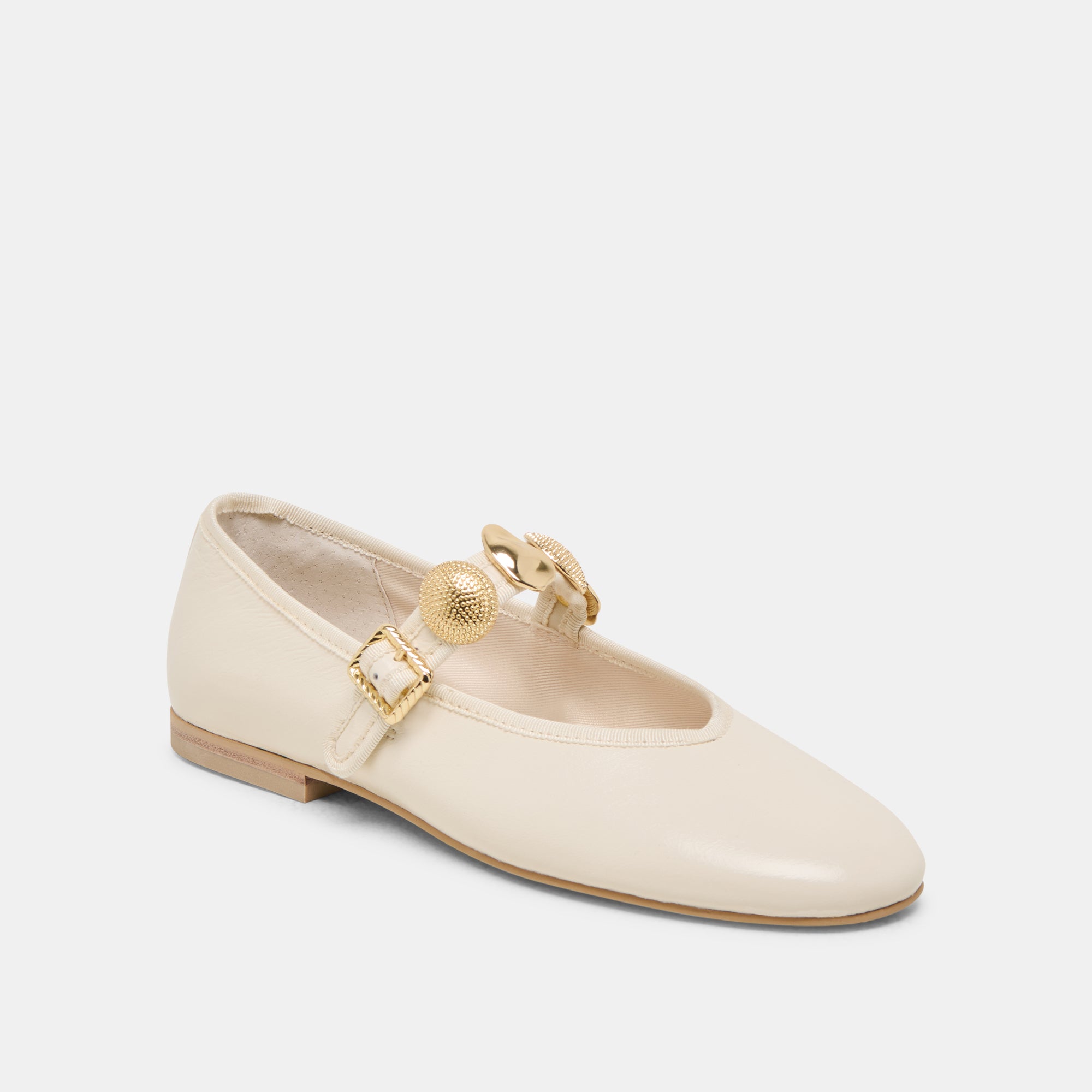 RELAN Women's Ballet Flats - Genuine Leather Comfortable Slip-On Shoes for Women | Perfect for Work, Casual Wear & Travel | Off White