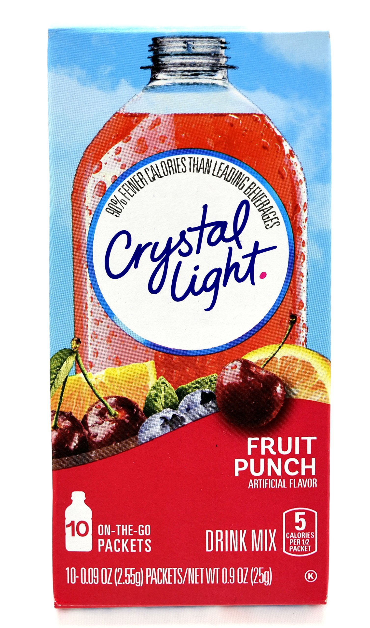 Crystal Light On The Go Fruit Punch Sugar Free Drink Mix Packets - 10 Count Box (Pack of 20) | Hydration for Workouts, Travel & On-The-Go Lifestyle