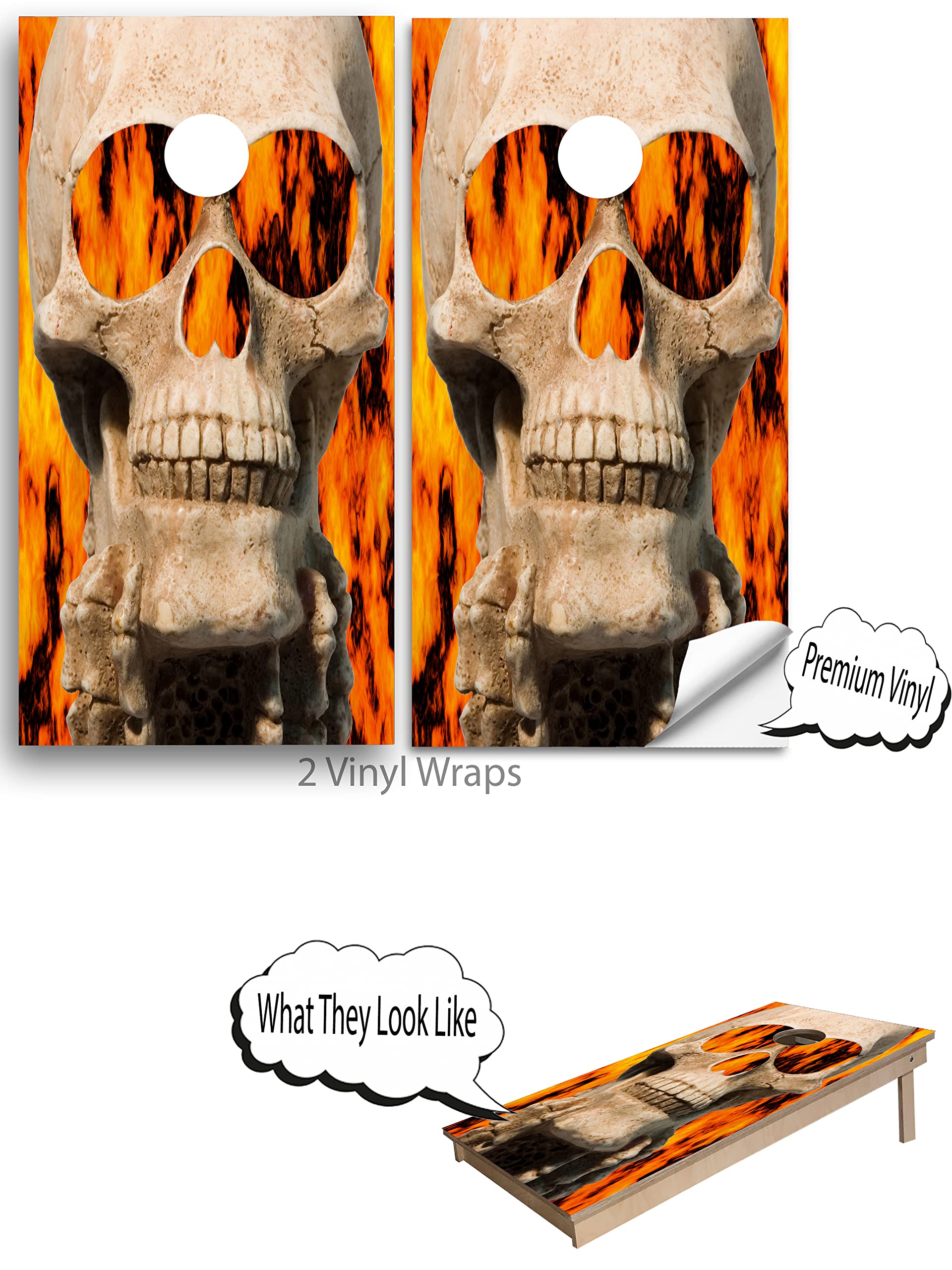 Premium American Cornhole Board Wraps - Set of 2 with 10+ Custom Designs & Durable Decals | Waterproof Cornhole Skins for Outdoor Games, Tailgating, Backyard Parties & BBQ Events