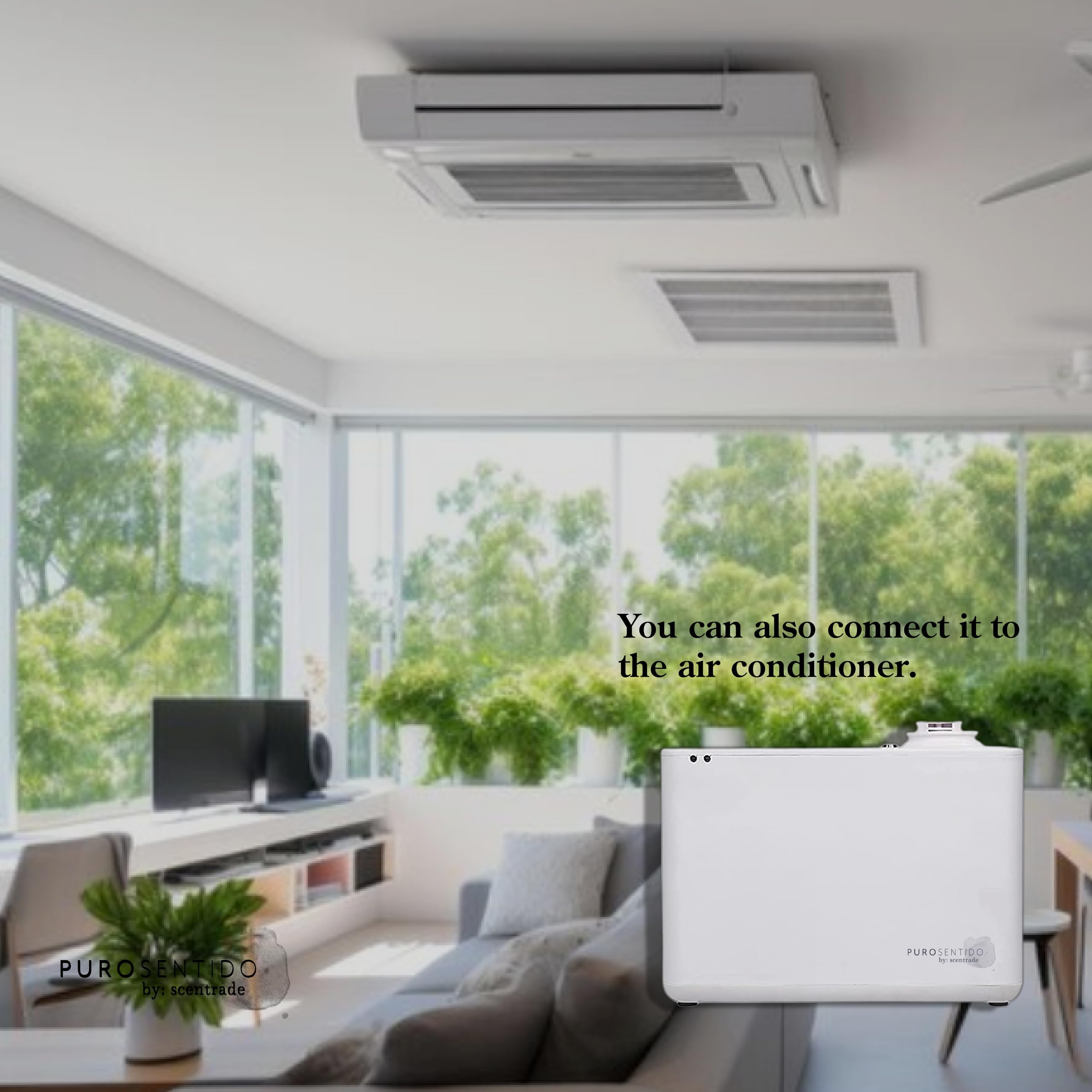 Puro Sentido Aroma Diffuser by Scentrade - Premium Scent Air Machine for Home, Office & Hotel | Large Room Essential Oil Diffuser | HVAC Compatible for Fresh Air Circulation | Perfect for Relaxation, Aromatherapy & Creating Inviting Spaces