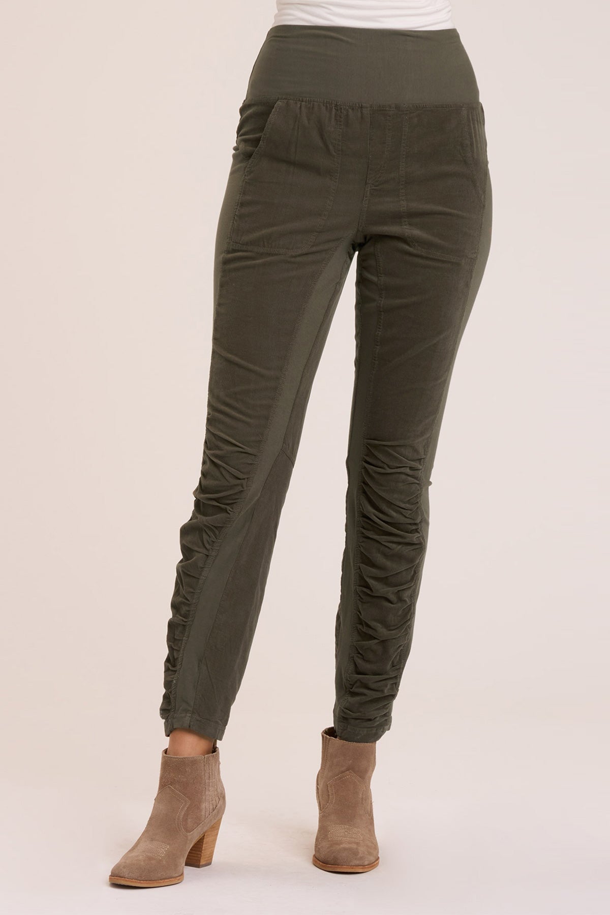 Stylish Cord Penny Leggings for Women - High Waist Stretchy Comfort Pants for Yoga, Workout & Casual Wear