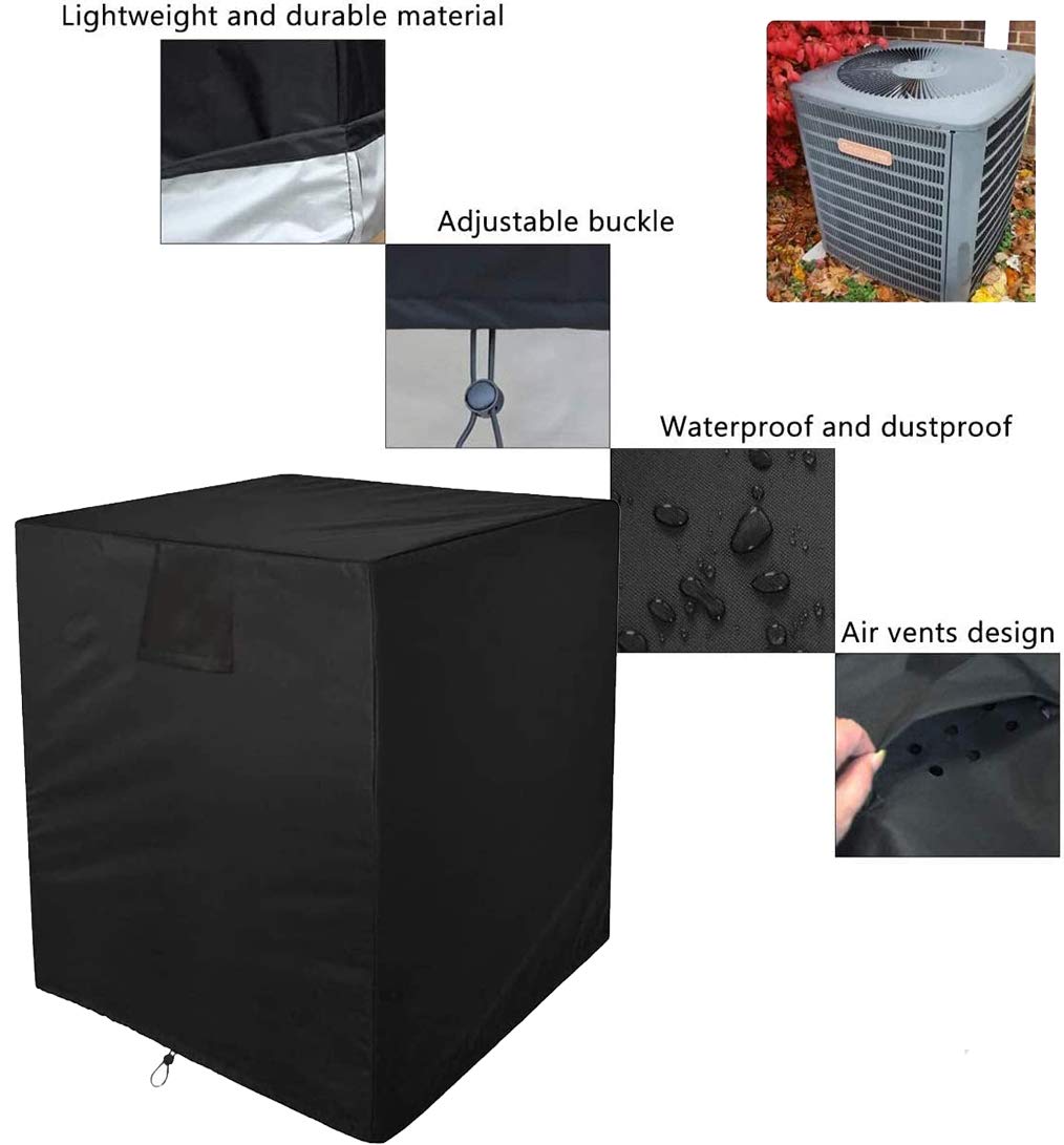**Outdoor Air Conditioner Cover - Waterproof, Dustproof & Snowproof Protection for Square A/C Units - Durable Cover for Central Air Conditioners & Outdoor Furniture (Perfect for Winter & Harsh Weather)**