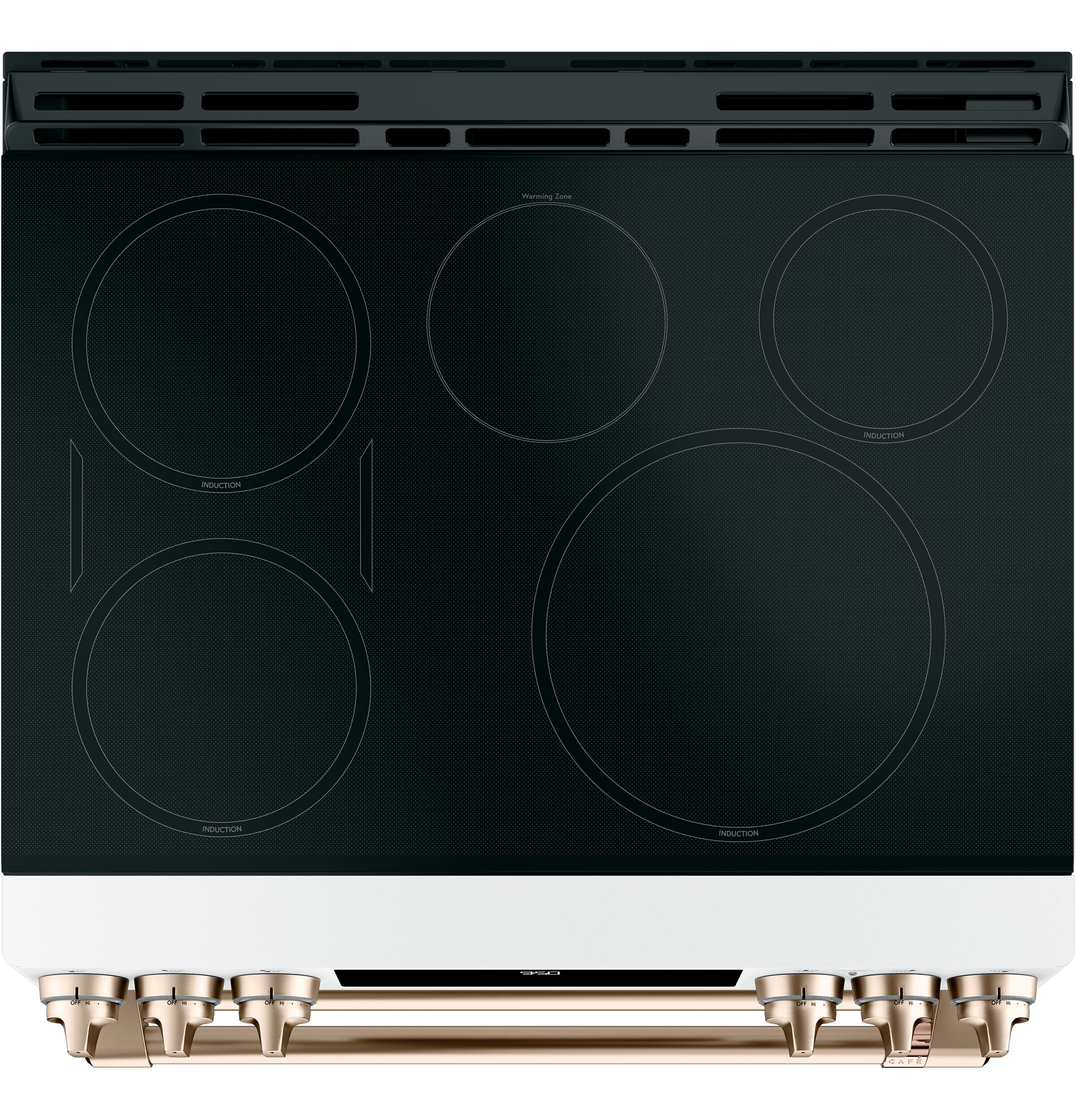 Café™ Matte White 30-Inch Slide-In Front Control Induction and Convection Double Oven Range - 7.0 Cu.Ft Capacity (Model CCHS950P4MW2) - Perfect for Modern Kitchens and Professional Cooking