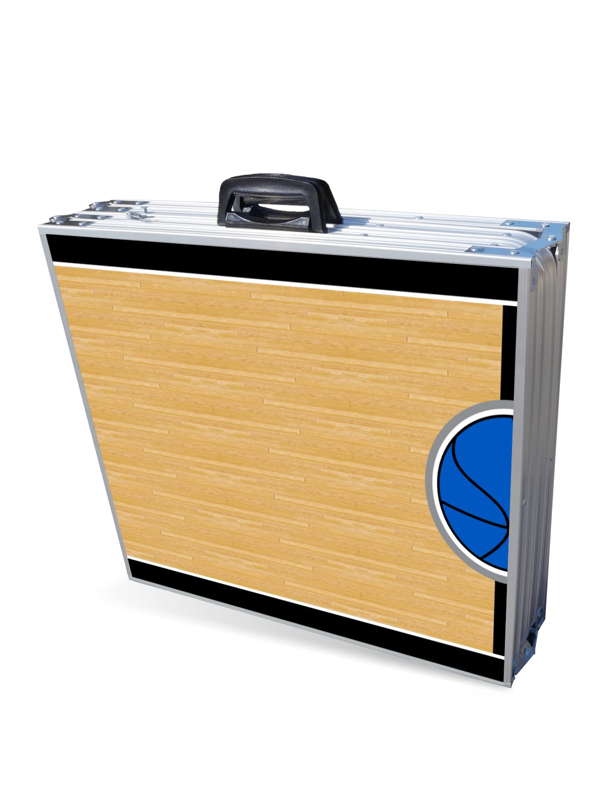 8-Foot Folding Portable Beer Pong Table with Cup Holders & LED Lights - Outdoor Party Game for Backyard, Tailgating & College Events (Multiple Models Available) - Orlando Basketball Court Design