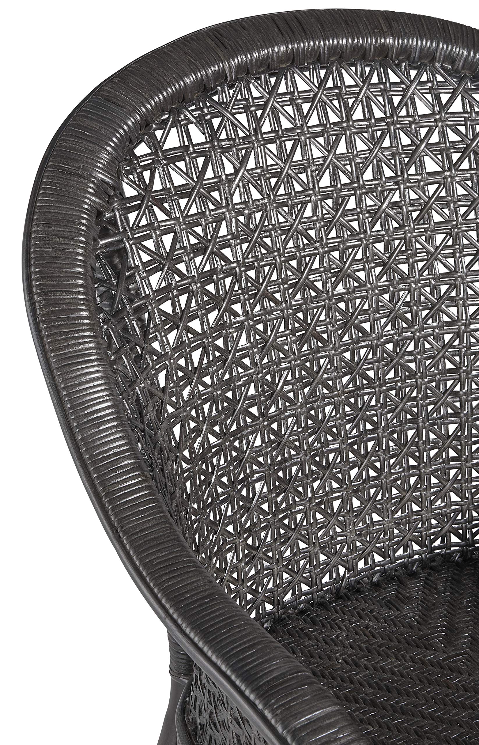 Progressive Furniture Louie Accent Arm Chair - Modern Black Upholstered Living Room Chair for Home Office, Lounge & Reading Nook