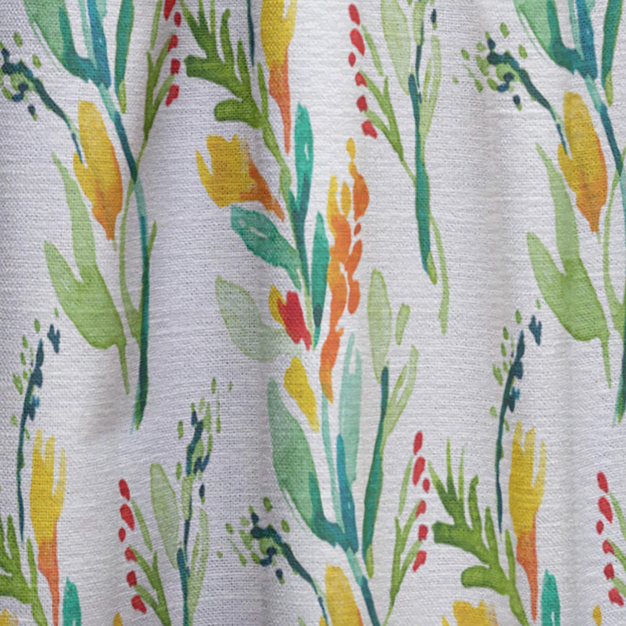 Watercolor Floral Print Blackout Curtains - Thermal Insulated Single Panel 52x84 Inches - Elegant Window Drapes for Bedroom & Living Room - Perfect for Light Blocking & Energy Saving