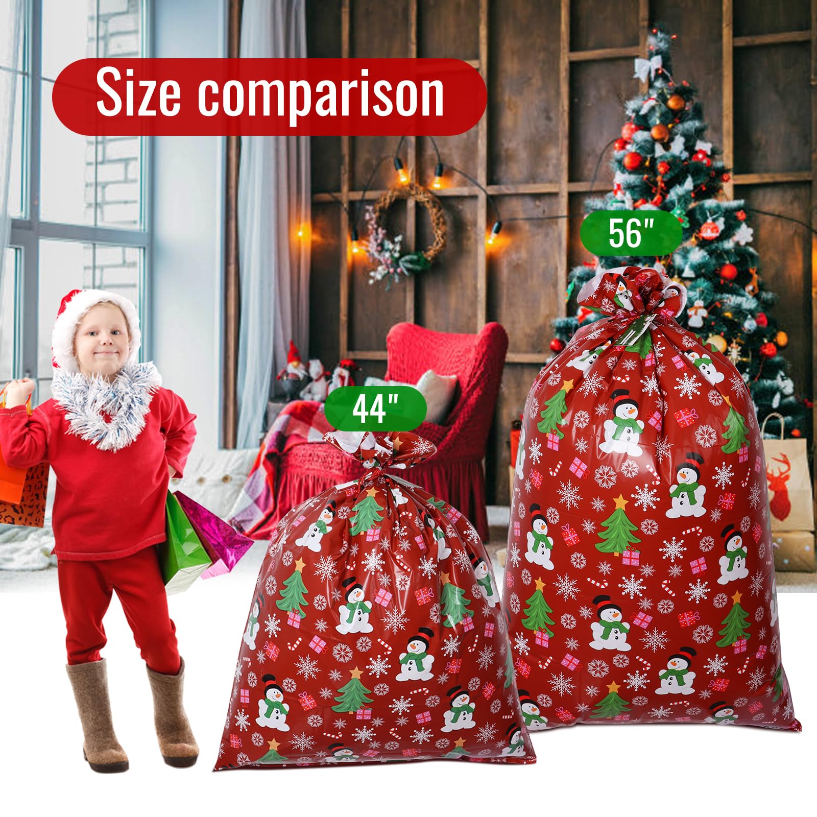 BIGIVACA Upgraded Thicker 3-Piece Large Gift Bags Set (44