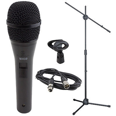 Blastking MH30KIT Professional Dynamic Cardioid Microphone with Boom Stand Kit - Perfect for Podcasting, Live Streaming & Home Studio Recording