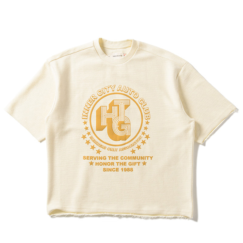 Honor The Gift Association Herringbone T-Shirt for Men - Premium White Cotton Tee - Casual Streetwear & Everyday Wear