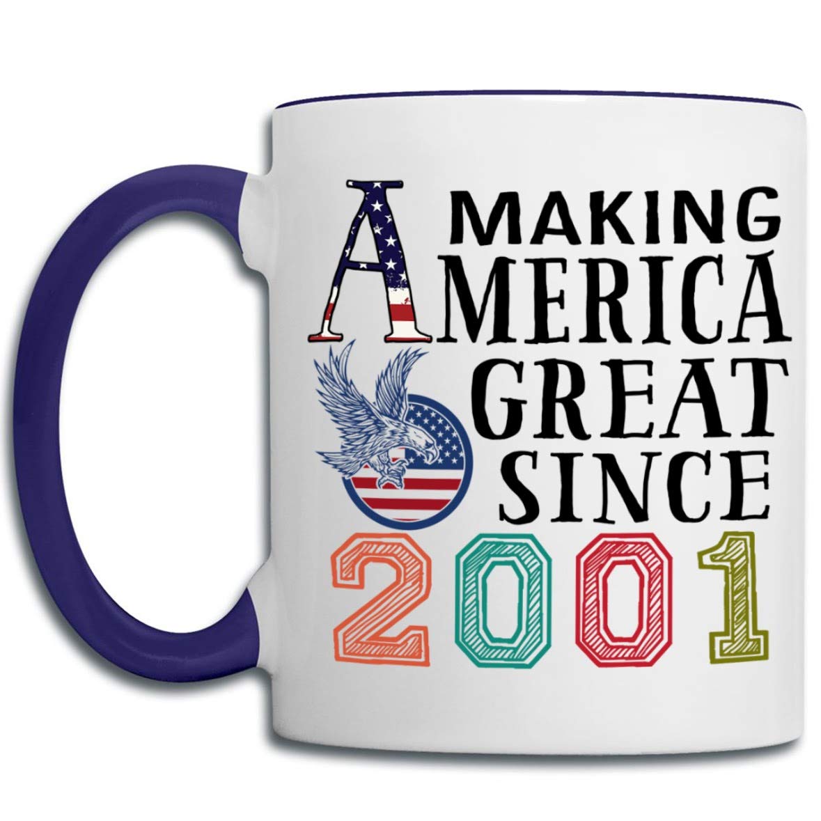 Christmas Coffee Mug - 11oz Cobalt Blue Handle Cup for Nurses, Coworkers, Mom, Dad, Wife or Husband | Great American Gift Since 2001 | Perfect for Office, Home & Holiday Celebrations
