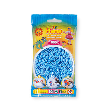 1,000 Pack Hama Midi Beads - Pastel Blue for DIY Crafts, Kids Art Projects & Home Decor | Perler Beads Kit for Creative Designs & Jewelry Making