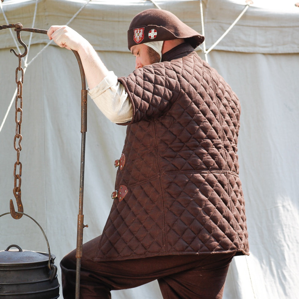 Medieval Gambeson Armor - Donnergrund Brown Historical Reenactment Costume for LARP, Cosplay & Renaissance Fairs