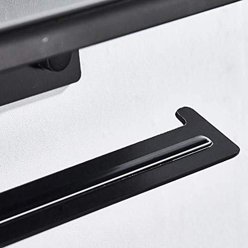 Nordic Style Durable Toilet Paper Holder - Black | Free Punch Design for Easy Installation | Perfect for Bathroom, Kitchen & Office Organization