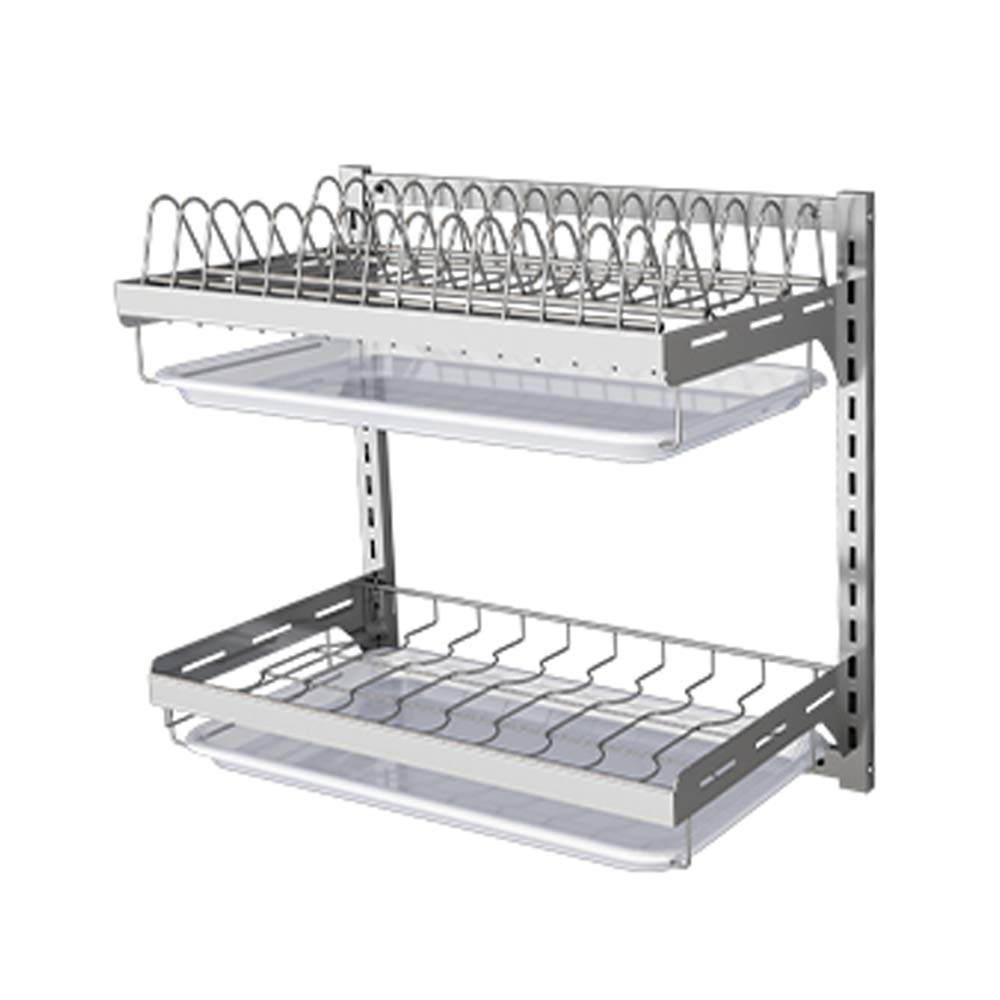 Stainless Steel Dish Drying Rack - Wall Mount Kitchen Drain Rack for Utensils & Tableware Storage | Space-Saving Organizer for Small Kitchens, Countertops & RVs