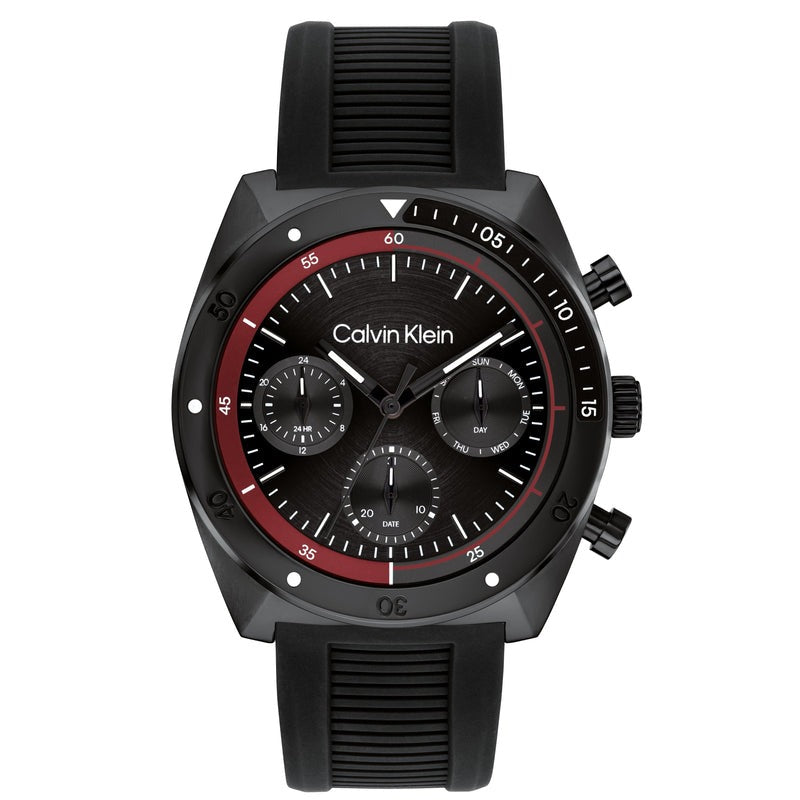 Calvin Klein Flex Black Silicone Watch 25200467 - Stylish Unisex Timepiece for Casual & Formal Wear