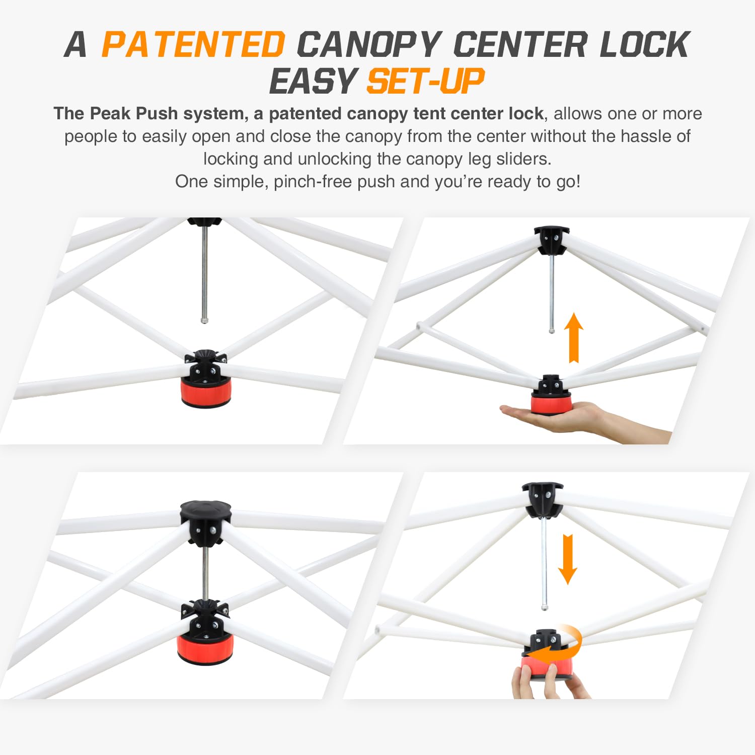 EAGLE PEAK 10x10 ft Pop Up Canopy Tent with Wheeled Carry Bag - Easy Setup Instant Shelter with 8 Stakes, 4 Ropes & 4 Weight Bags (100 sq ft Shade, Red) - Perfect for Outdoor Events, Camping, Beach, Picnics and Backyard Parties