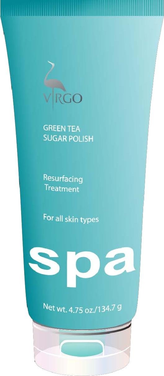 Organic Green Tea Sugar Scrub for Face & Body - Exfoliating & Resurfacing Treatment, 4.75oz (134.7g) - Natural Skincare for Glowing Skin, Spa Day & Self Care Routine