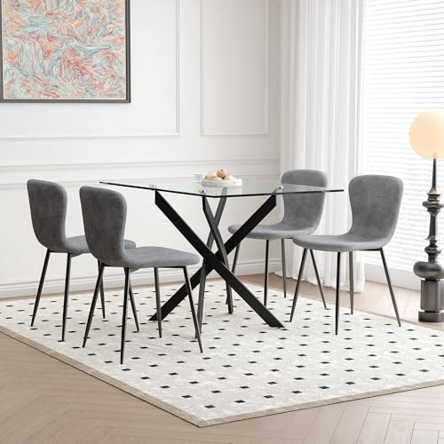 Black Table With Grey Chair