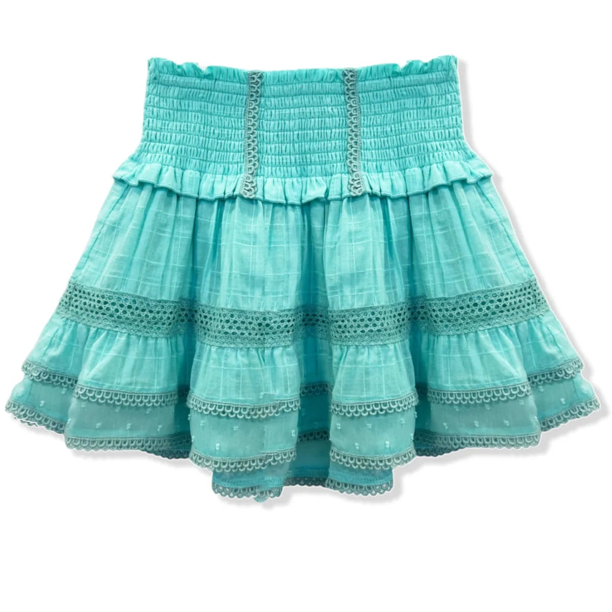 Katie J Lara Skirt - Flowy Midi Skirt in Sea Glass Color | Perfect for Summer Outfits, Beach Vacations & Boho Fashion