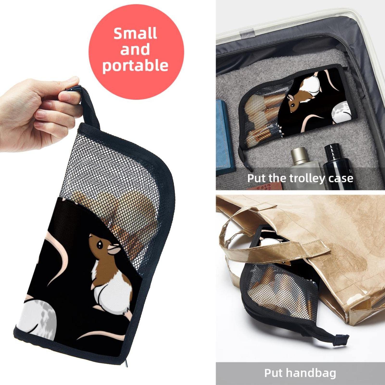 12-Piece Makeup Brush Organizer Bag with Animal Print Design - Portable Makeup Brush Holder Case for Travel & Home Storage