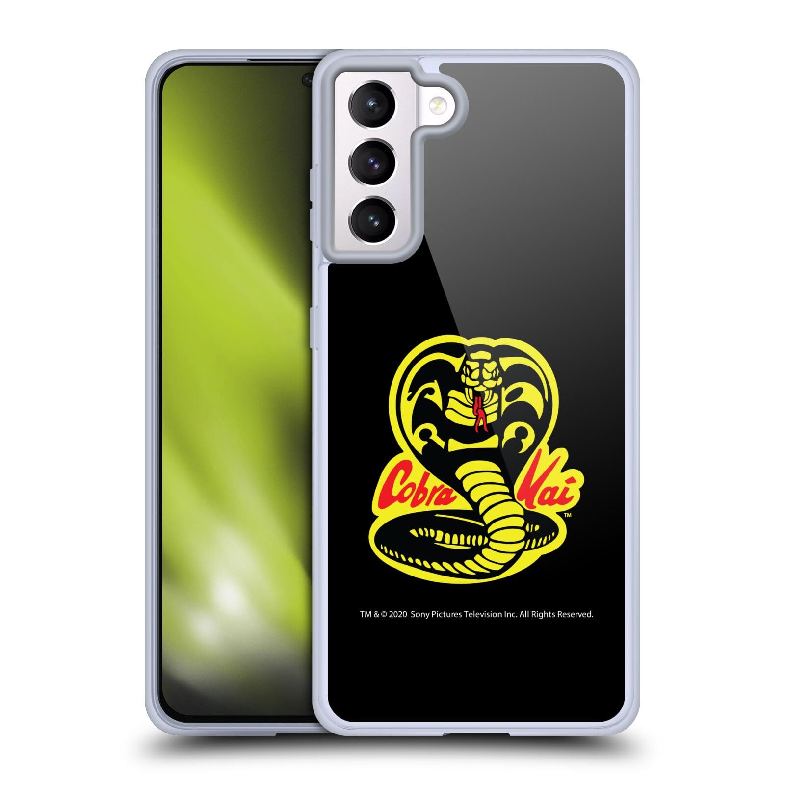 Head Case Designs Officially Licensed Cobra Kai Logo Samsung Galaxy S21+ 5G Case - Durable Soft Gel Phone Cover for Fans, Show Enthusiasts, and Everyday Protection