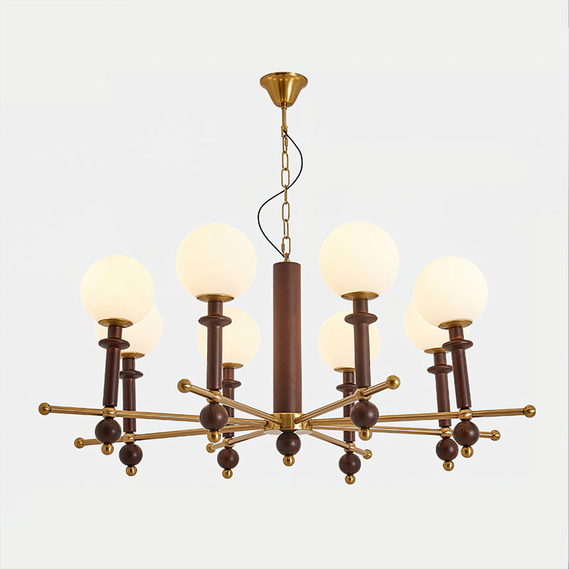 Gillian Globe Chandelier - Modern Crystal Glass Ceiling Light Fixture for Dining Room, Living Room & Bedroom | Elegant Lighting Decor for Home & Office