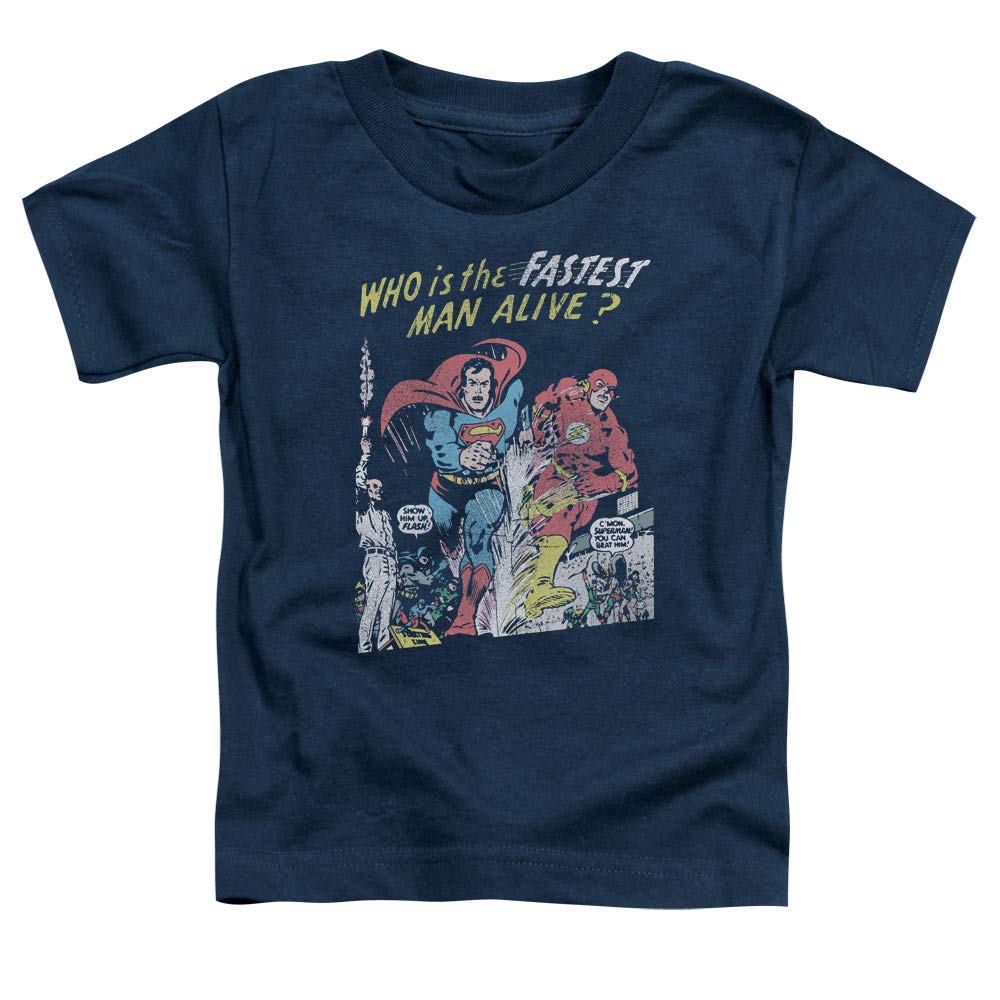 Justice League Fastest Man Unisex Toddler T-Shirt - Superhero Graphic Tee for Boys & Girls - Comfortable Cotton Kids Shirt for Playdates, Birthday Parties & Everyday Wear