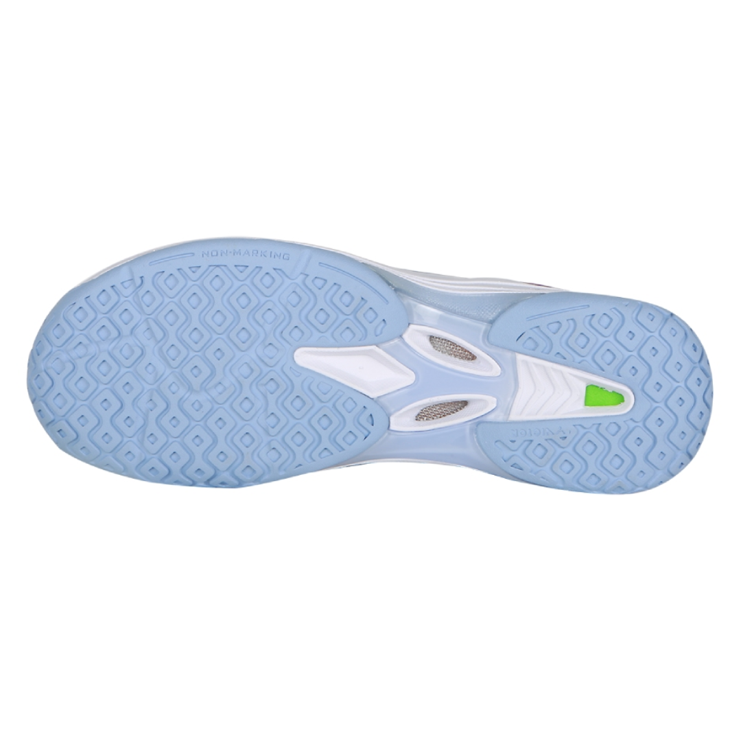 Victor A900F AJ Badminton Shoes for Women - Lightweight Non-Slip Court Shoes with Cushioning - Pearly White & Purple - Perfect for Badminton, Tennis & Indoor Sports
