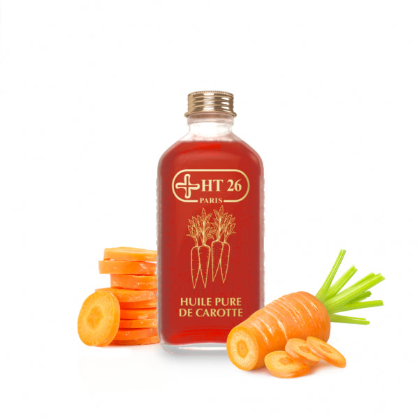 HT26 Organic Carrot Oil 4.23 oz - Natural Skin & Hair Care for Dryness, Anti-Aging & Sun Protection