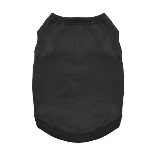 Premium Cotton Dog Tank Top - Breathable & Comfortable Pet Apparel for Summer - Jet Black - Perfect for Outdoor Walks, Beach Trips & Playtime