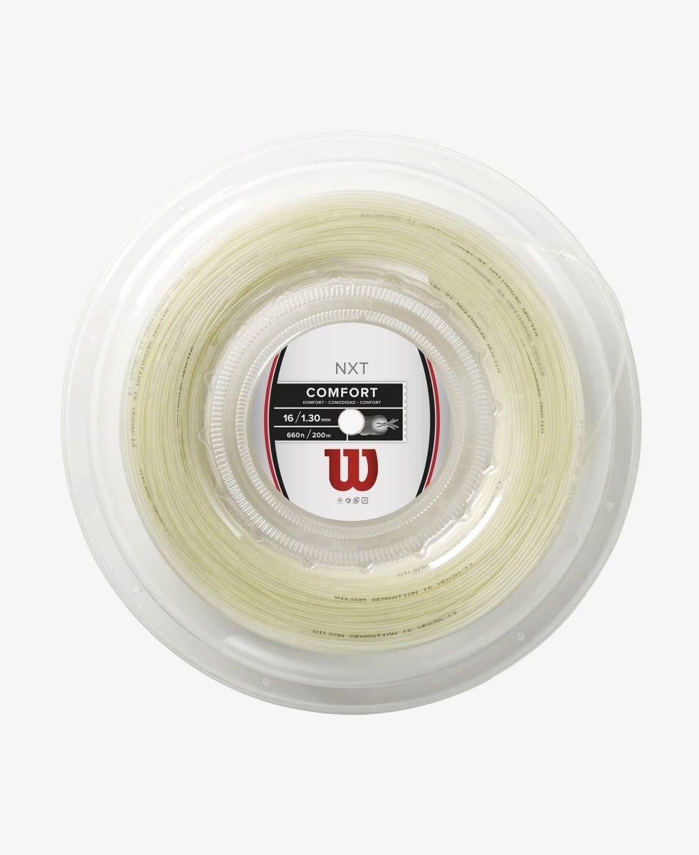 Wilson NXT 16 Tennis String Reel - 660ft Premium Synthetic Gut for Power & Comfort | Perfect for Recreational & Competitive Players, Stringing Machines, Tennis Racket Maintenance