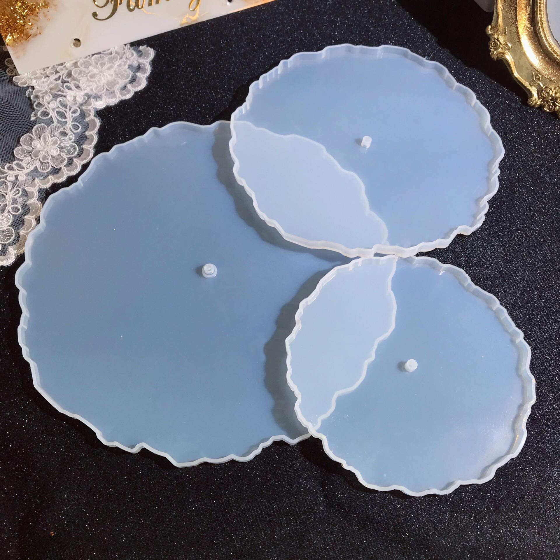 RESINWORLD Thick 3-Tier Epoxy Resin Mold - Premium Silicone Cake Stand Mold for DIY Cupcake Serving Trays, Geode Resin Casting with Hardware Fittings | Perfect for Wedding Dessert Displays, Party Serving Trays & Home Decor