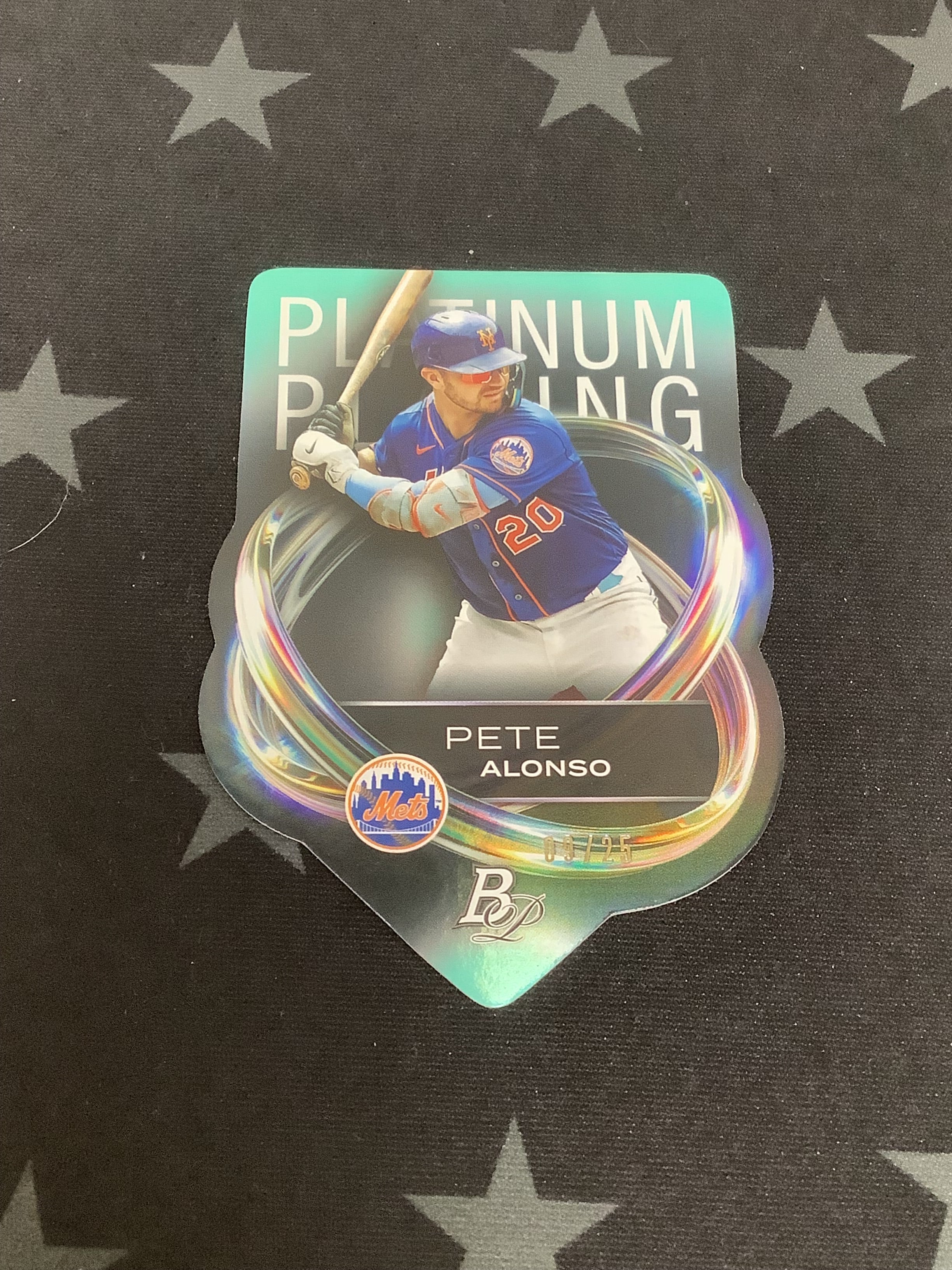 2023 Bowman Platinum Pete Alonso Platinum Plating #PPD 20/25 - Rare Baseball Trading Card for Collectors & Fans - Perfect for Display, Gifts, and Investment