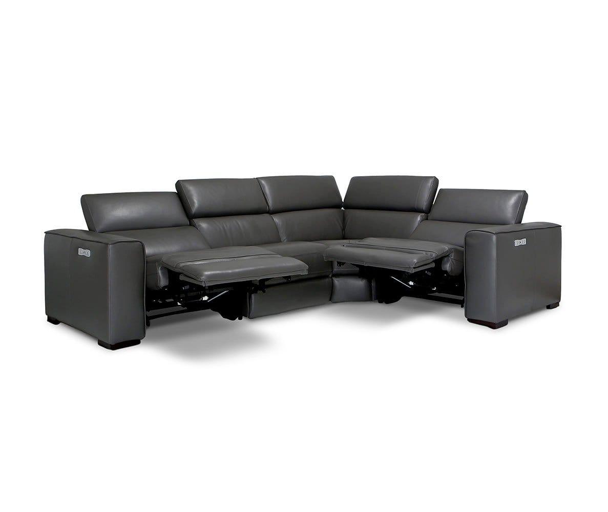 Lewen Power Motion Sectional Sofa - Modern Reclining Living Room Couch with USB Charging & Cup Holders - Perfect for Family Movie Nights & Relaxing in Your Home Theater