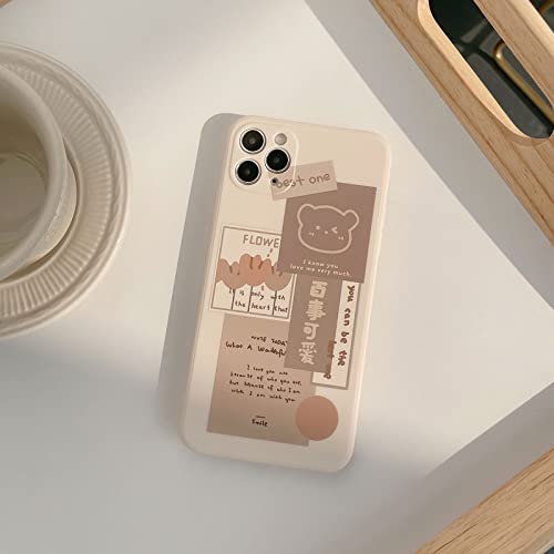 Cute Brown Bear Cartoon iPhone 13 Pro Max Case - Slim Soft Flexible TPU Protective Cover for Women & Girls | Shockproof Scratch-Resistant Phone Cover | Perfect Gift for Kids, Teens & Bear Lovers (Compatible with iPhone 13 Pro Max) - Great for School, Work & Everyday Use