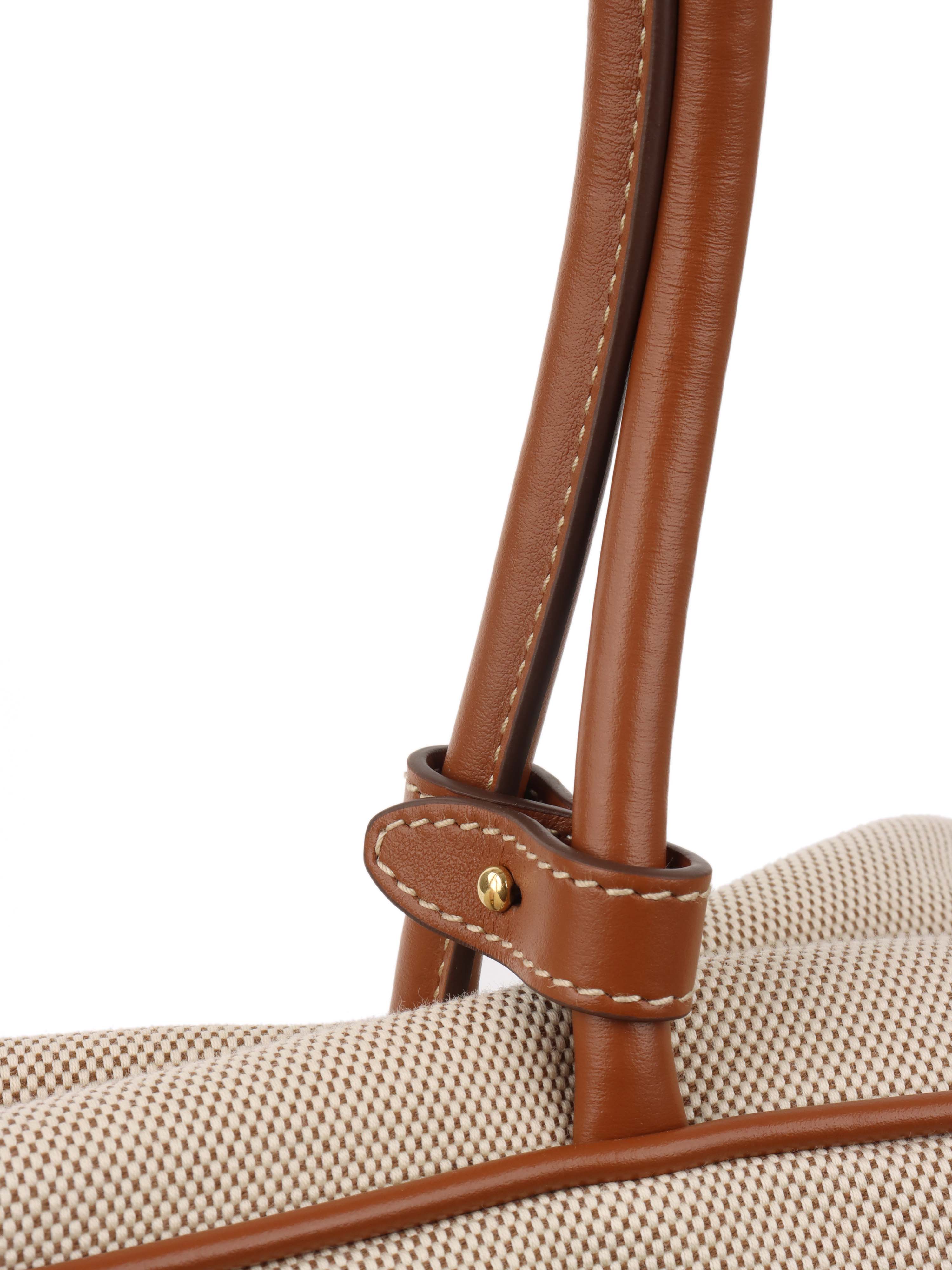 Miu Miu Beau Canvas & Leather Tote Bag for Women - Stylish Designer Handbag for Work, Travel & Everyday Use