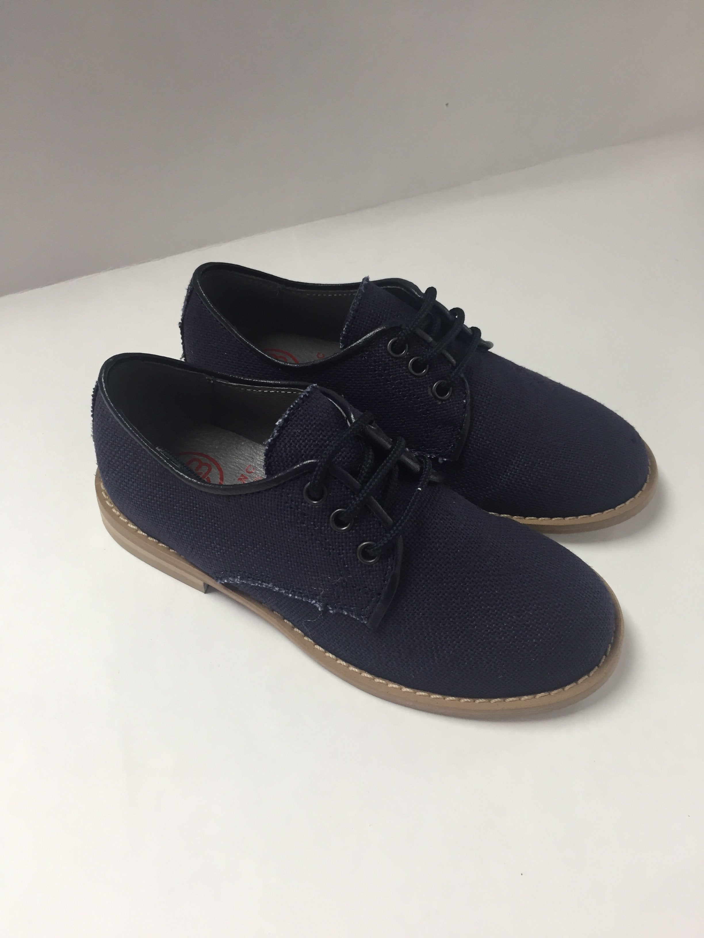 Blublonc Blue Linen Dress Shoes for Men - Comfortable Formal & Business Oxford Shoes - Perfect for Office, Wedding & Special Occasions