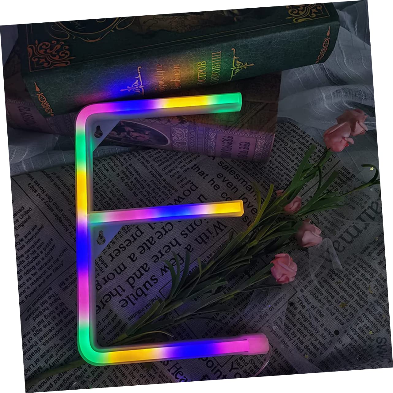 Gadpiparty Upholstery Trim English Alphabet LED Night Light - Neon Letter Lights for Bedroom, Nursery, Kids Room Decor - Creative Indoor Lighting for Parties & Home Decor