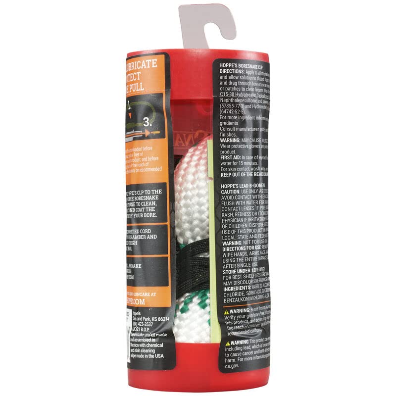 Hoppes 12 Gauge Shotgun Cleaning Kit with Gun Snake - for Home & Range Maintenance