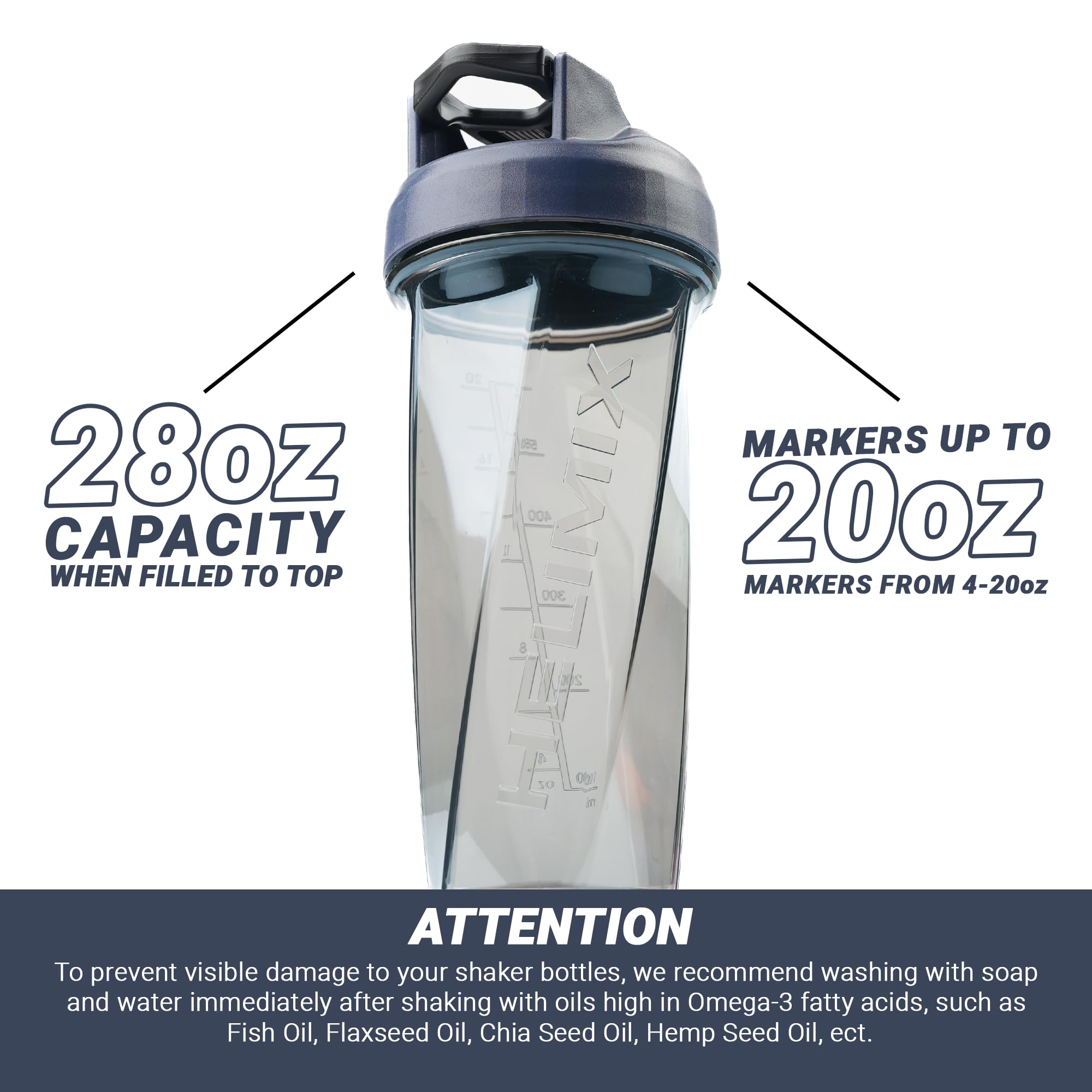 HELIMIX 2.0 Vortex Blender Shaker Bottle - 28oz BPA-Free Protein Shaker Cup for Gym & Travel | No Blending Ball Needed | USA Made | Mixes Protein Shakes, Smoothies & Cocktails | Dishwasher Safe | Perfect for Workout Recovery & Meal Prep