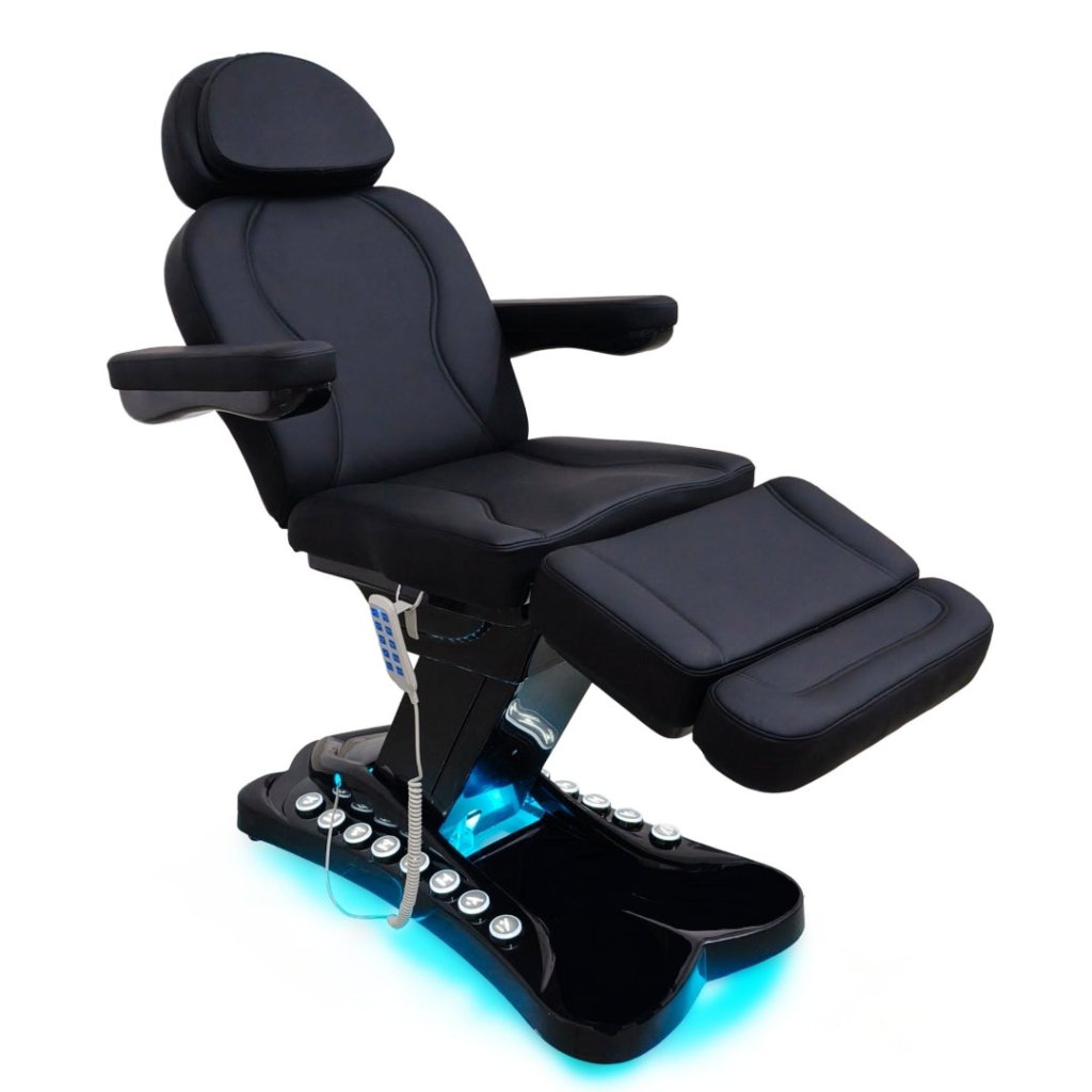 Greenlife® CarryAll 4 Motors Electric Facial Bed SPA Massage Chair with Silicone Leather - Large Foot Control Buttons & Handheld Remote - Perfect for Salon, Spa & Home Relaxation
