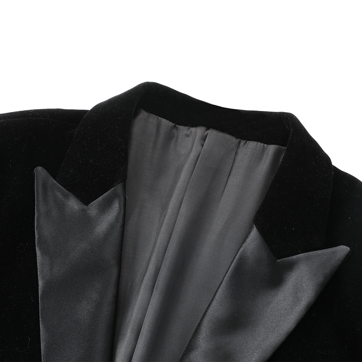 Slim Fit 2 Piece Black Velvet Tuxedo Suit for Men - Formal Wedding, Prom, Evening Gala Outfit